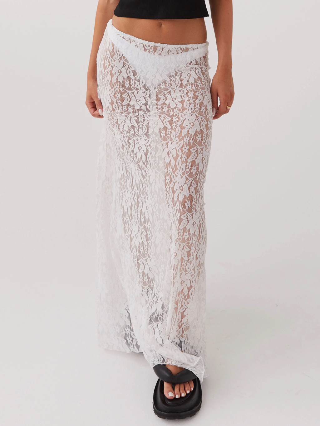 Peppermayo White Lace Maxi Skirt - Women